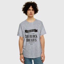 Мужская футболка хлопок Oversize Верю в Шерлока - фото 2