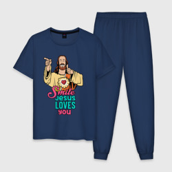 Мужская пижама хлопок Jesus Christ love u