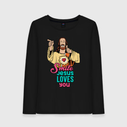 Женский лонгслив хлопок Jesus Christ love u