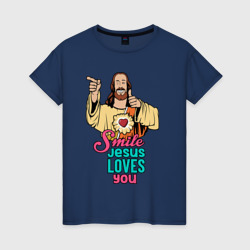 Женская футболка хлопок Jesus Christ love u