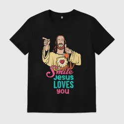 Мужская футболка хлопок Jesus Christ love u