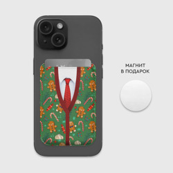 Картхолдер Magsafe магнитный Новогодний свитер с печеньками - фото 2