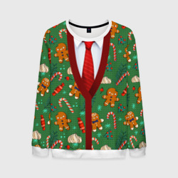 Новогодний свитер с печеньками – Мужской свитшот 3D с принтом купить со скидкой в -35%