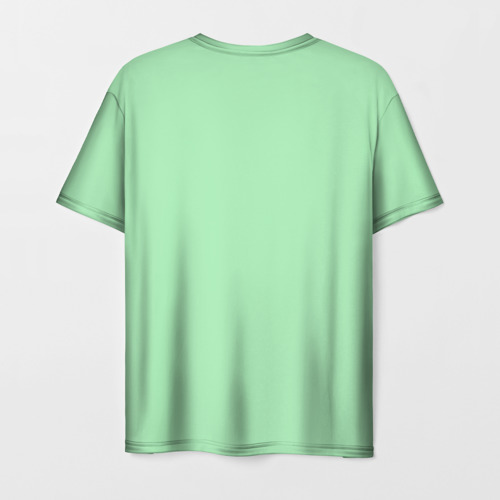 Мужская футболка 3D с принтом Мятный радуга, вид сзади #1