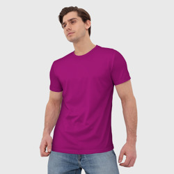 Мужская футболка 3D Баклажановый радуга - фото 2