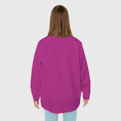 Рубашка с принтом Баклажановый радуга для любого человека, вид сзади №2. Цвет основы: белый