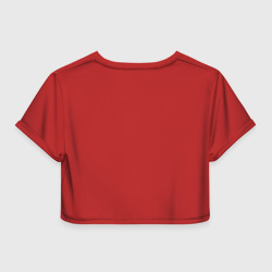 Топик (короткая футболка или блузка, не доходящая до середины живота) с принтом Анна Шнайдер и Шарлотта Шнайдер - Такт Опус Судьба для женщины, вид сзади №1. Цвет основы: белый