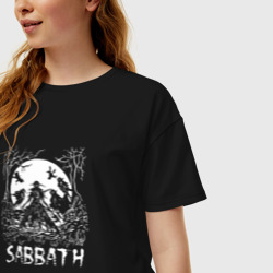 Женская футболка хлопок Oversize Sabbath - шабаш ведьм - фото 2