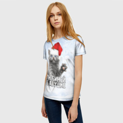 Женская футболка 3D Любимой бабушке - котик - фото 2