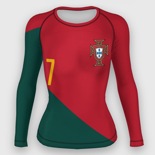 Женский рашгард 3D Роналду ЧМ 2022 сборная Португалии, цвет 3D печать