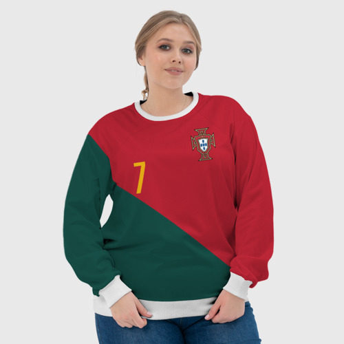 Женский свитшот 3D Роналду ЧМ 2022 сборная Португалии, цвет 3D печать - фото 6