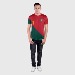 Мужская футболка 3D Slim Роналду ЧМ 2022 сборная Португалии - фото 2