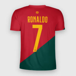 Мужская футболка 3D Slim Роналду ЧМ 2022 сборная Португалии