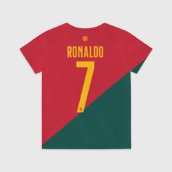Детская футболка 3D Роналду ЧМ 2022 сборная Португалии
