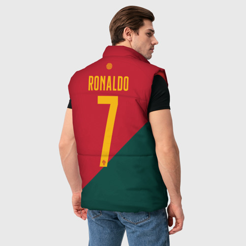 Мужской жилет утепленный 3D Роналду ЧМ 2022 сборная Португалии, цвет красный - фото 4