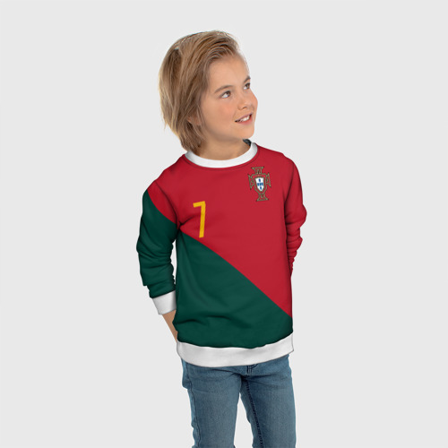 Детский свитшот 3D Роналду ЧМ 2022 сборная Португалии, цвет 3D печать - фото 5