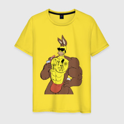Homer Simpson - mighty rabbit – Мужская футболка хлопок с принтом купить со скидкой в -20%