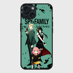 Чехол силиконовый для Apple iPhone 15 матовый Spy family characters