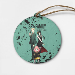 Деревянная игрушка круг Spy family characters