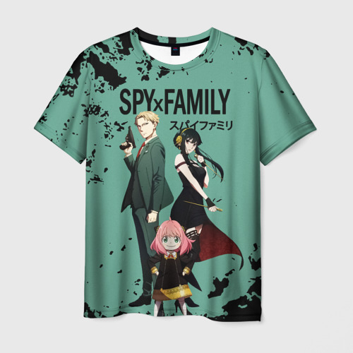 Мужская футболка с принтом Spy family characters, вид спереди №1