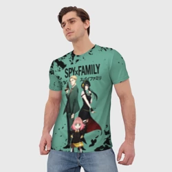 Мужская футболка 3D Spy family characters - фото 2