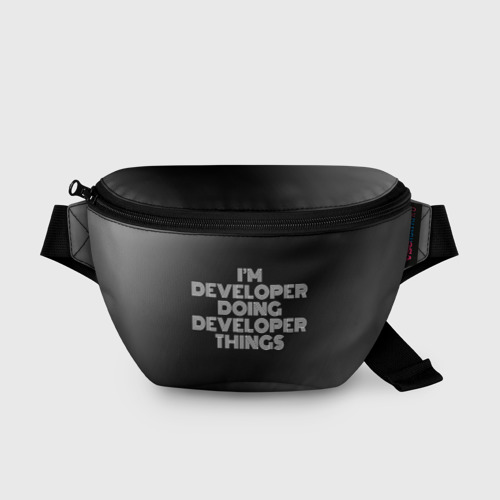 Поясная сумка 3D I'm developer doing developer things: на темном