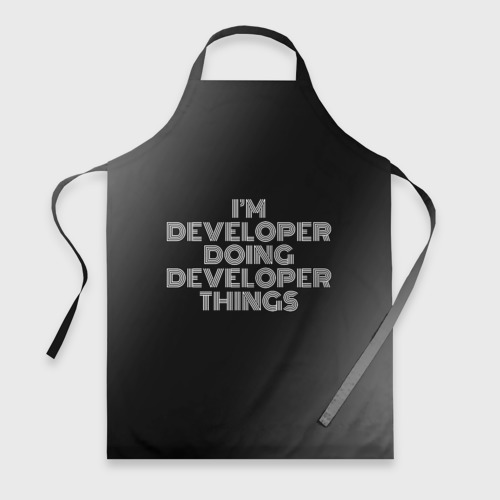 Фартук 3D I'm developer doing developer things: на темном