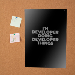 Постер I'm developer doing developer things: на темном - фото 2