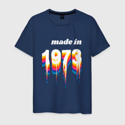 Made in 1973 liquid art – Футболка из хлопка с принтом купить со скидкой в -20%