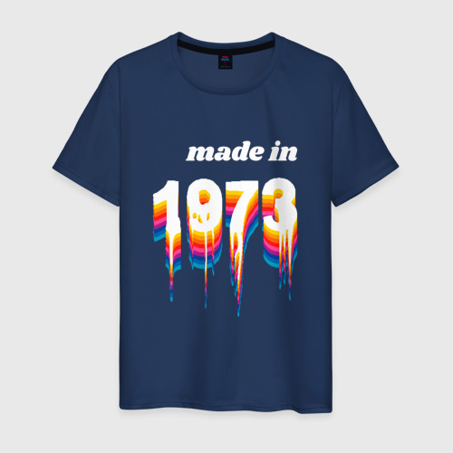 Мужская футболка хлопок Made in 1973 liquid art