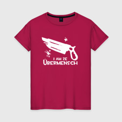 Женская футболка хлопок Team fortress 2 ubermensch