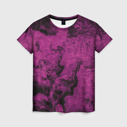 Тёмно-розовые краски во тьме – Женская футболка 3D с принтом купить со скидкой в -23%
