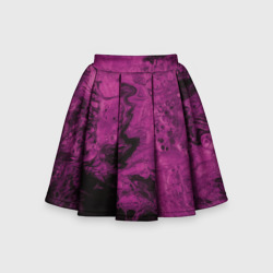 Тёмно-розовые краски во тьме – Детская юбка-солнце 3D с принтом купить