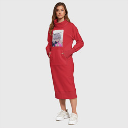 Платье с принтом Ад - Такт Опус Судьба для женщины, вид на модели спереди №3. Цвет основы: красный