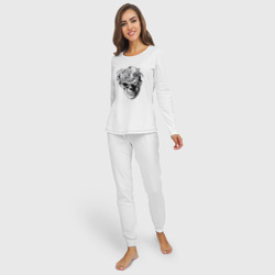 Женская пижама с лонгсливом хлопок Рыцарь - череп - фото 2