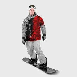 Накидка на куртку 3D Драконы и цветы