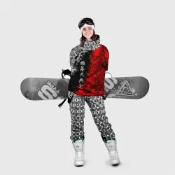Накидка на куртку 3D Драконы и цветы - фото 2