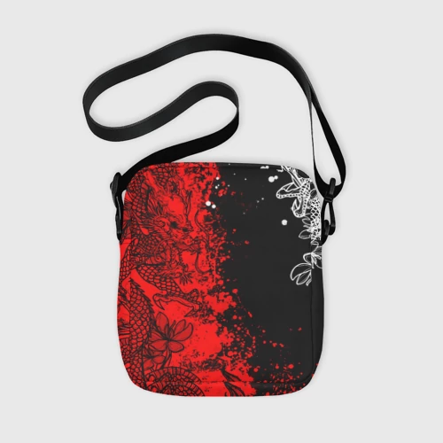 Сумка через плечо 3D Драконы и цветы - фото 2