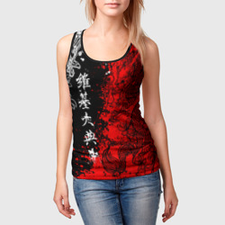 Женская майка 3D Драконы и цветы - фото 2