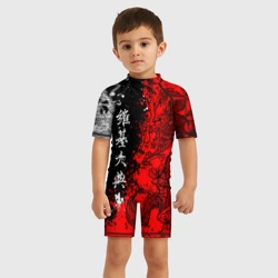 Детский купальный костюм 3D Драконы и цветы - фото 2