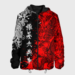 Драконы и цветы – Мужская куртка 3D с принтом купить со скидкой в -10%
