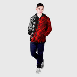 Мужская куртка 3D Драконы и цветы - фото 2