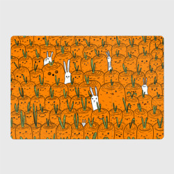 Магнитный плакат 3Х2 Милые кролики в морковном поле