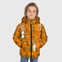 Зимняя куртка для мальчиков 3D Милые кролики в морковном поле - фото 2