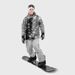 Накидка на куртку 3D Цветы и драконы