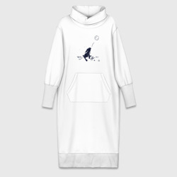Заяц воет на луну – Платье удлиненное хлопок с принтом купить со скидкой в -19%