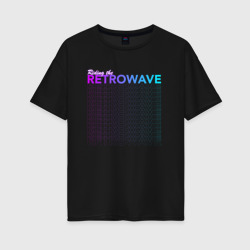 Женская футболка хлопок Oversize Riding the Retrowave