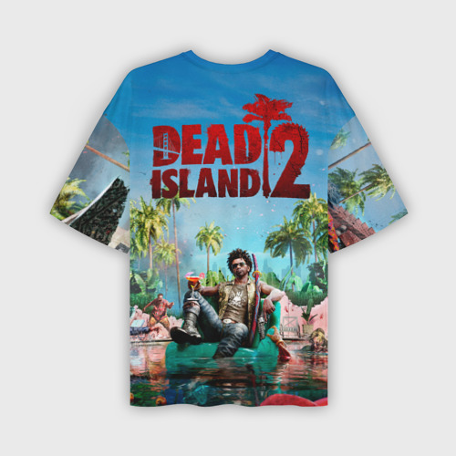 Мужская футболка oversize 3D Dead island two, цвет 3D печать - фото 2