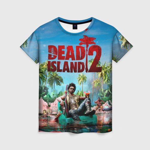 Женская футболка 3D Dead island two, цвет 3D печать