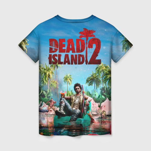 Женская футболка 3D Dead island two, цвет 3D печать - фото 2